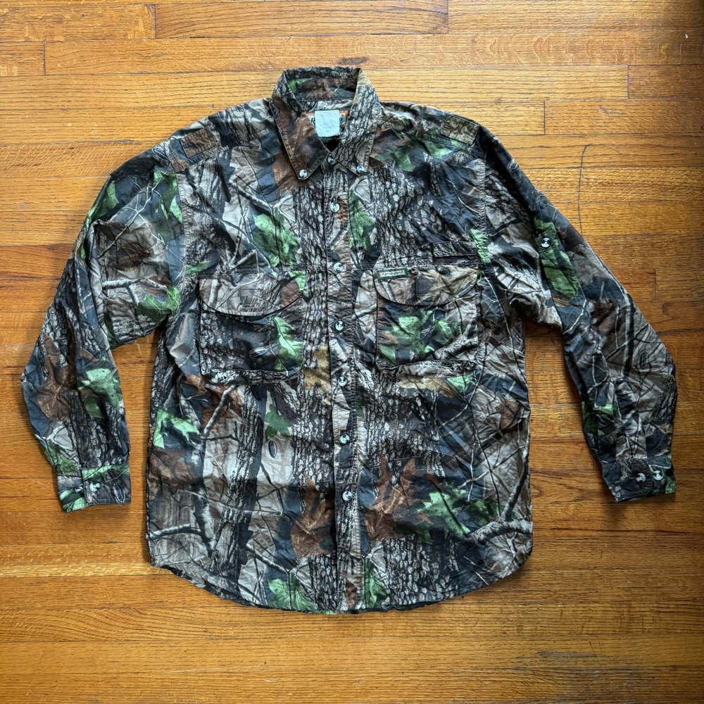 Remington Camo Long Sleeve Button Up Outdoor Clothing Shirt Men's Med